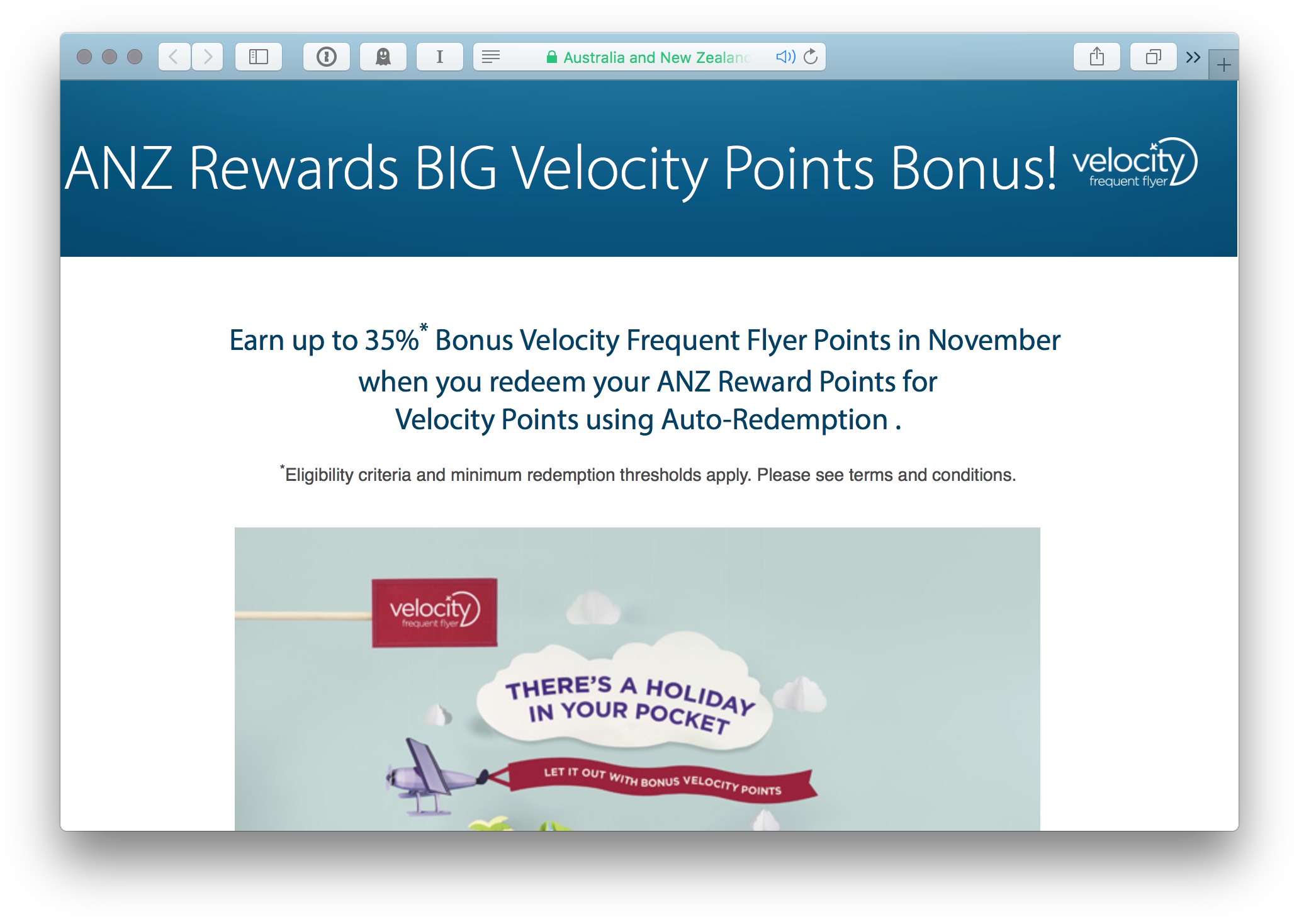 ANZ Rewards Velocity transfer bonuses Point Hacks Guide