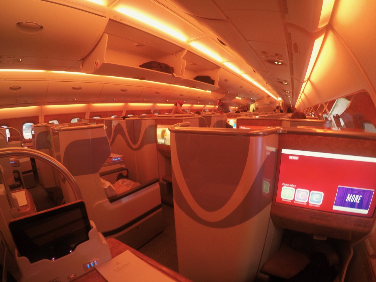 Emirates A380 Business Class between Australia & New Zealand - Flight