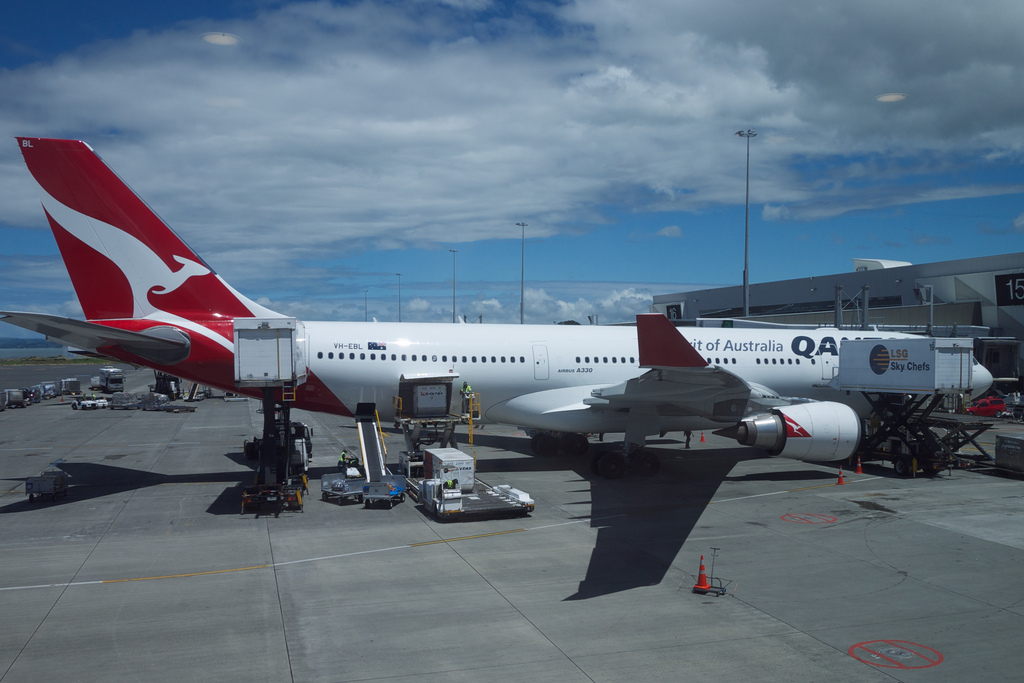 Exterior of a Qantas Airlines A330 Airplane | Point Hacks