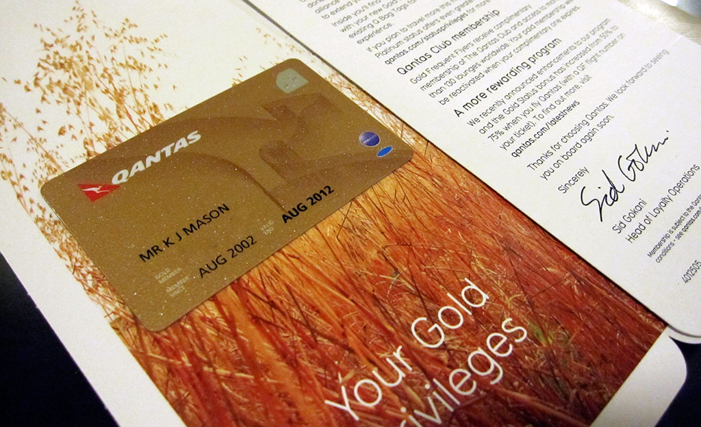 Qantas Gold Card Welcome Letter | Point Hacks