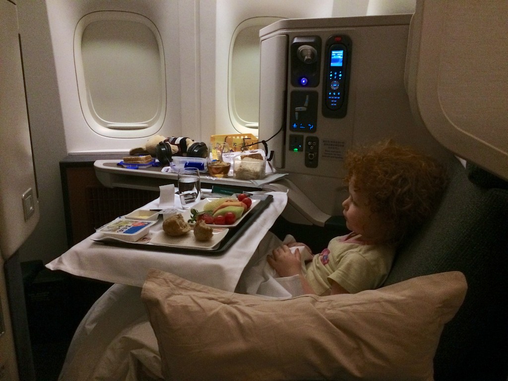 cathay pacific business class baby bassinet