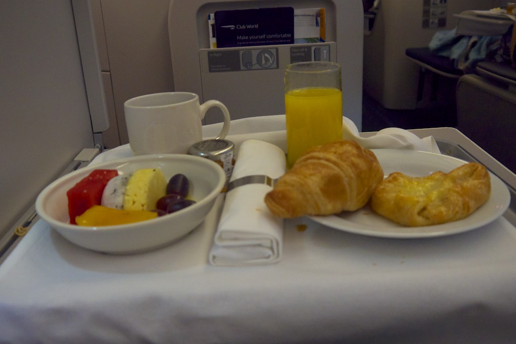 1 Breakfast - British Airways Club World - BA16 - Sydney to London