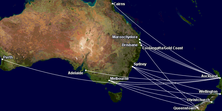 can you fly direct to new zealand from perth