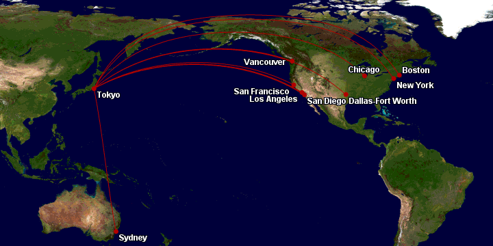 IJapan Airlines Australia To USA 