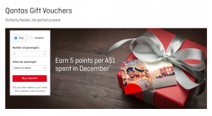 Qantas returns with offer of 5 Qantas points per $ spent on gift vouchers until end of year