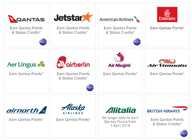 qantas travel partners