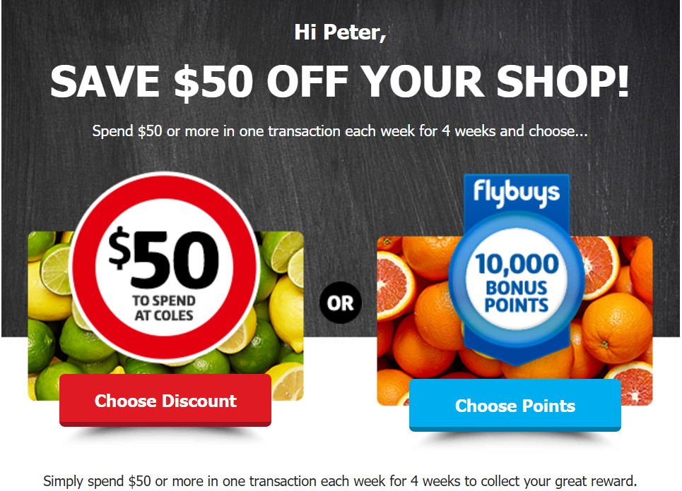flybuys email offer