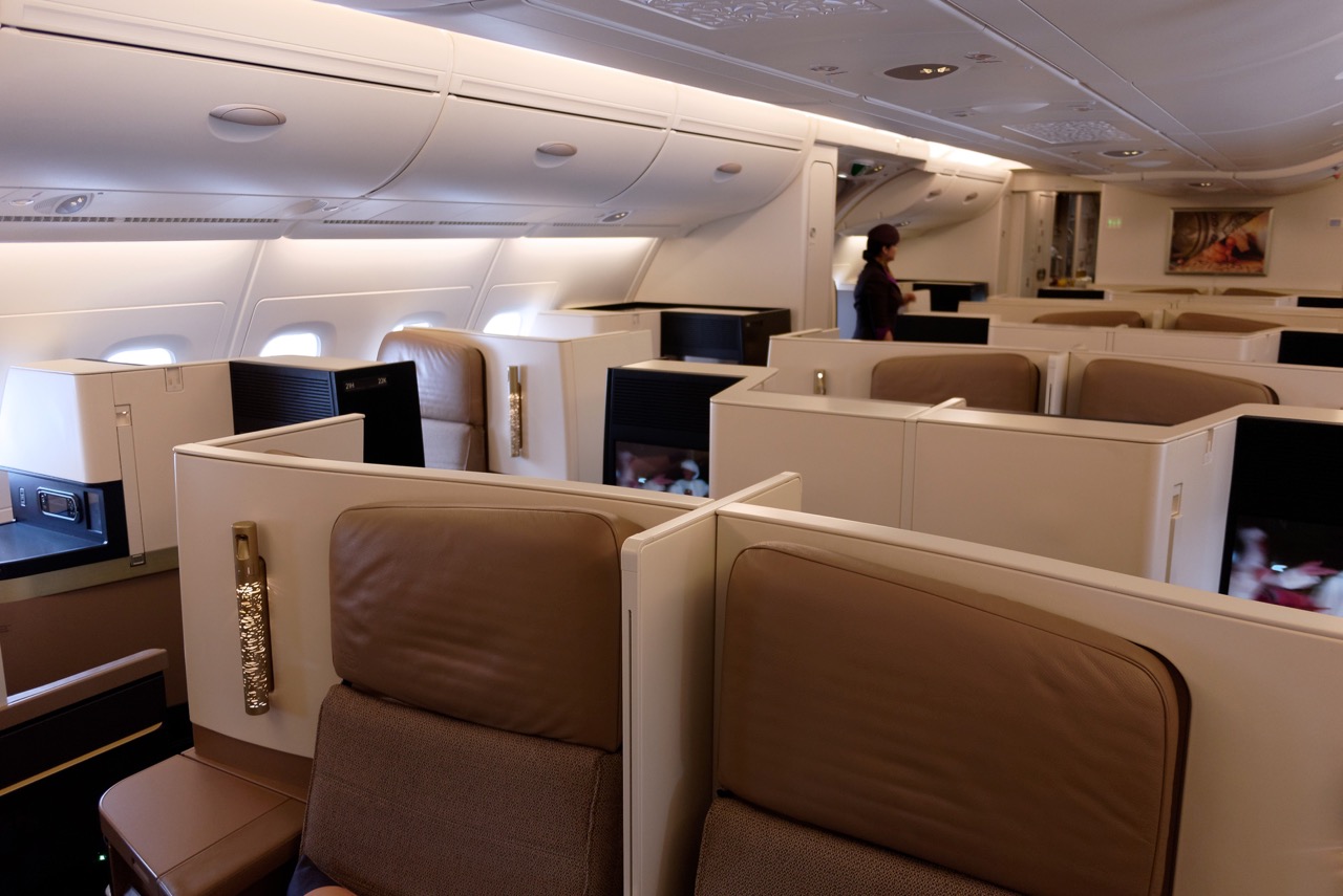 Etihad A380 Business Class Cabin