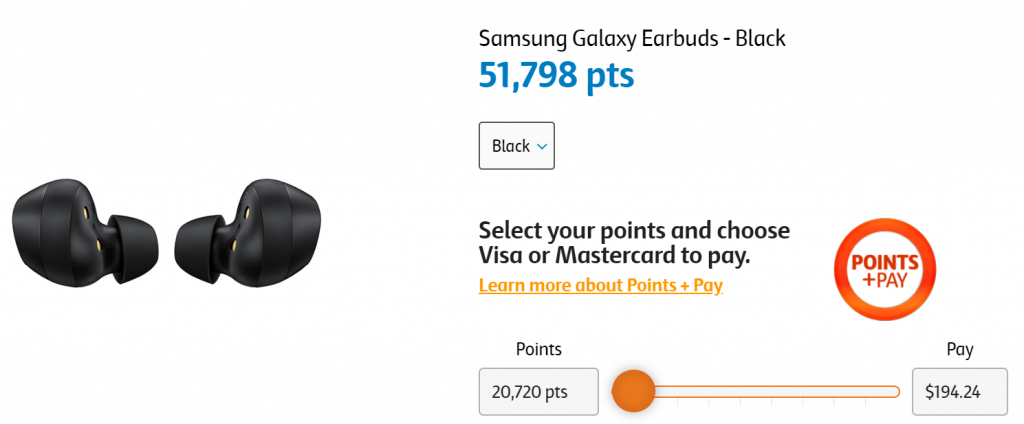 flybuys redemption - Samsung Galaxy earbuds