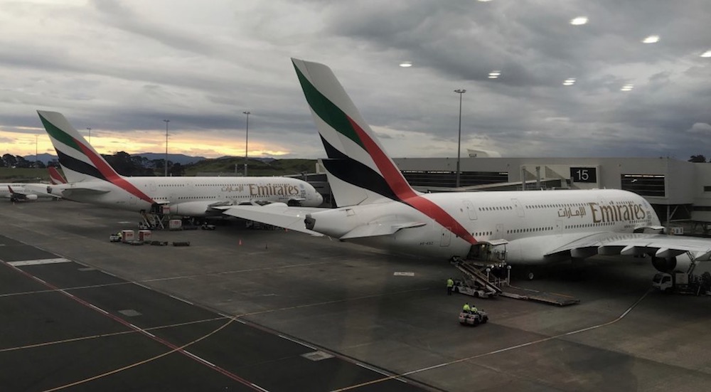 Emirates A380 planes on tarmac | Point Hacks