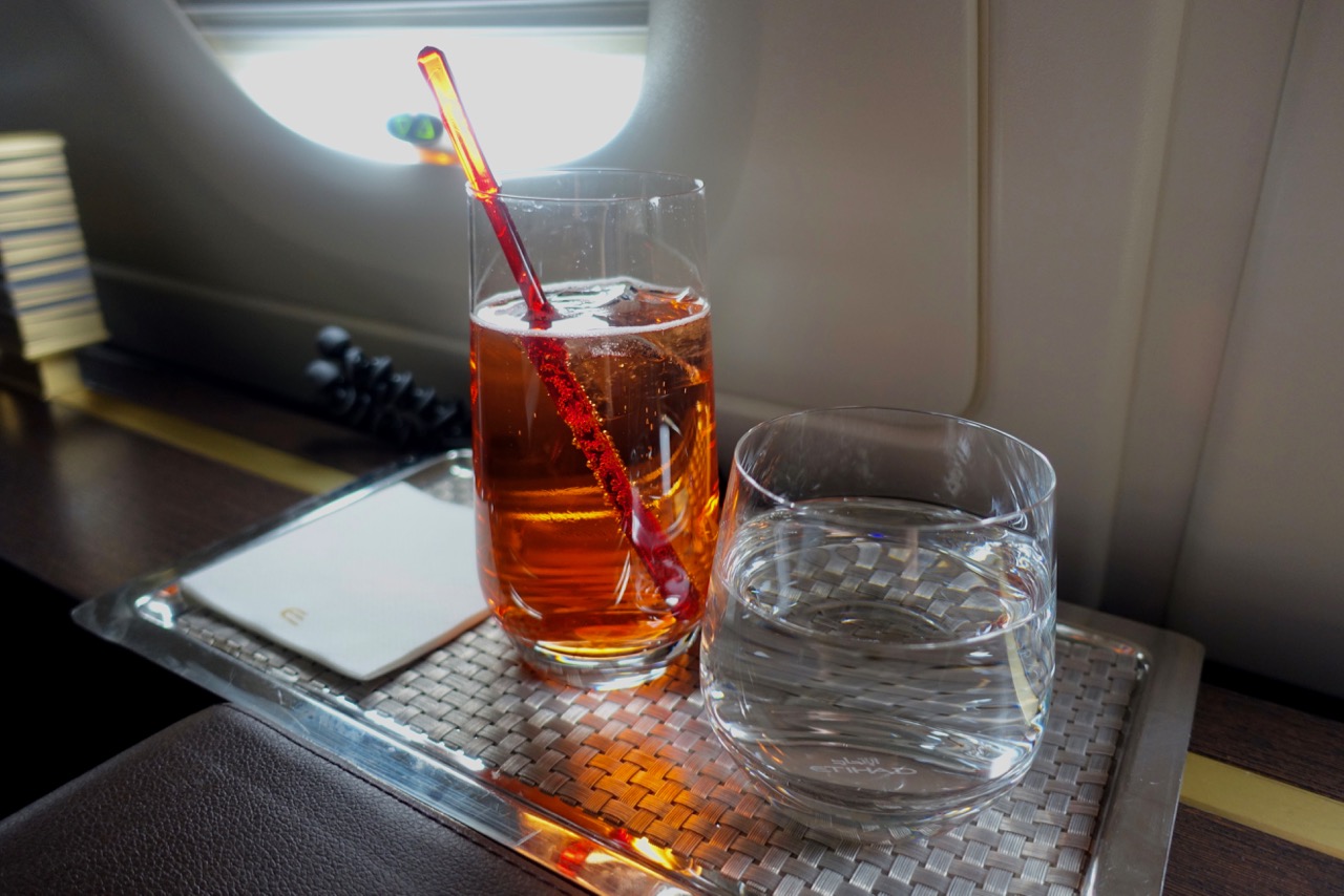 Drinks in Business Class