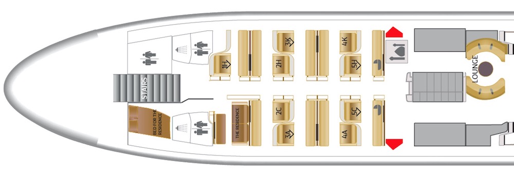 Etihad A380 First Class Apartment Seatmap