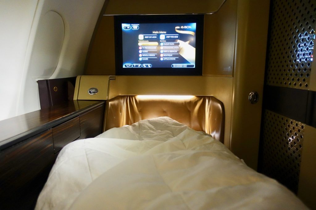 Etihad A330 First Class Cabin Bed