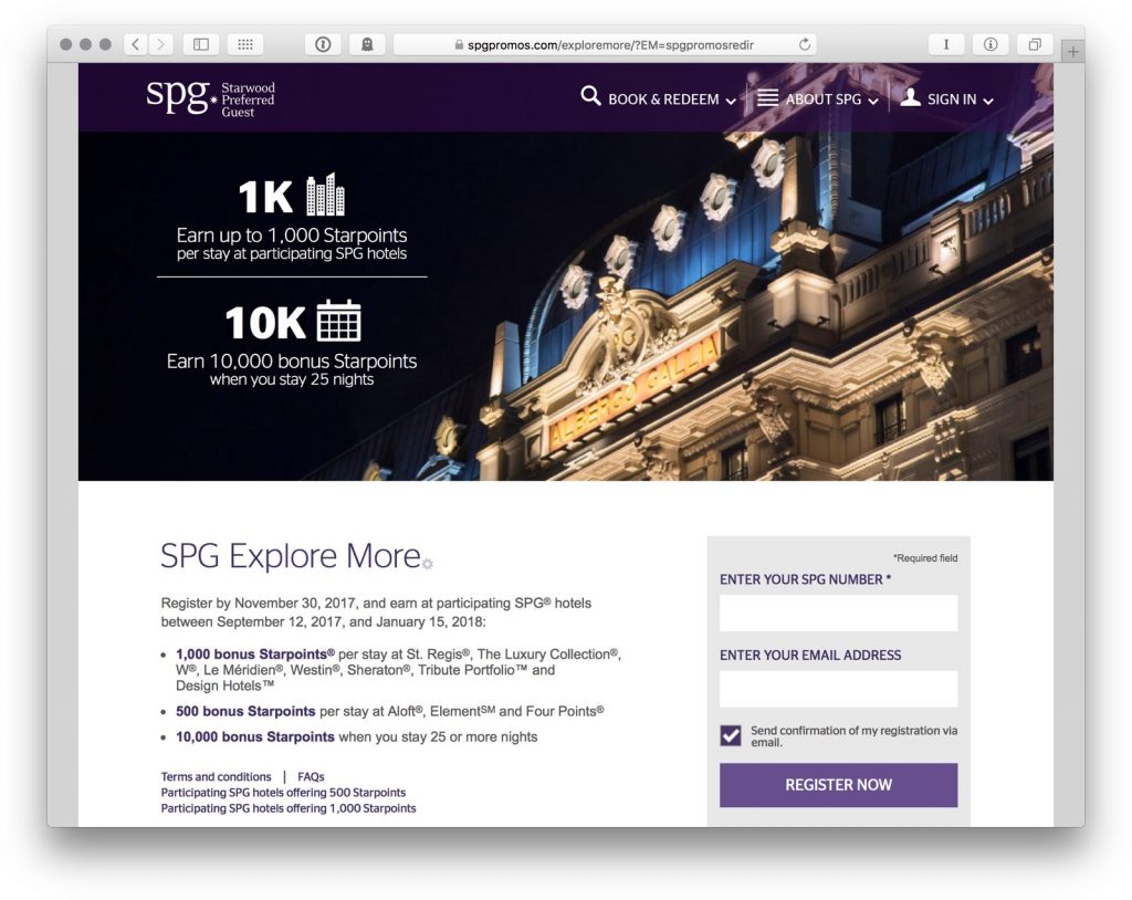 A comprehensive list of Starwood Bonus Points & Discount Offers - Point ...