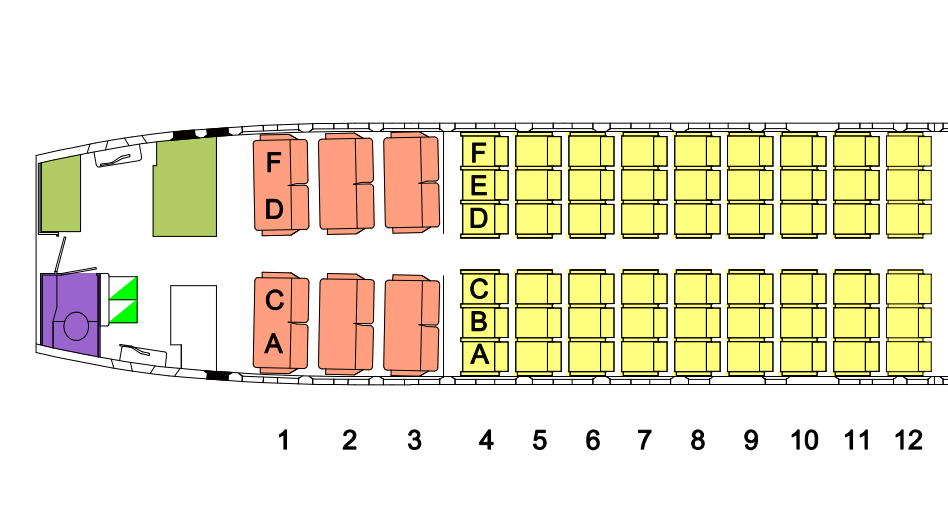 Боинг 737 расположение кресел