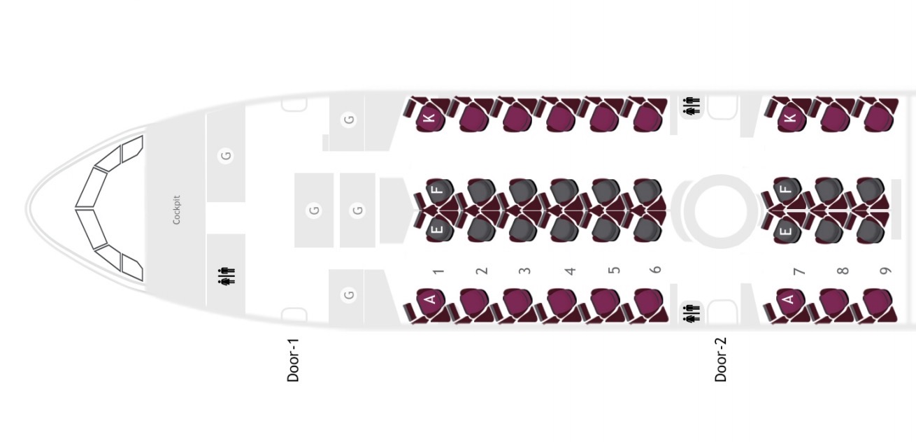 Qatar Airways A350 Seatmap 