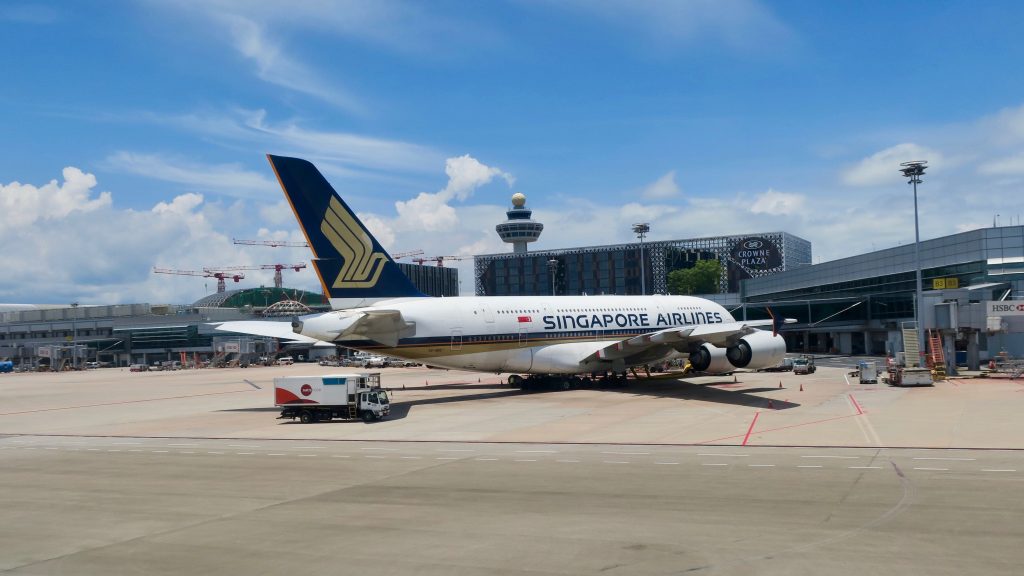 Singapore Airlines Airbus A380 at Changi