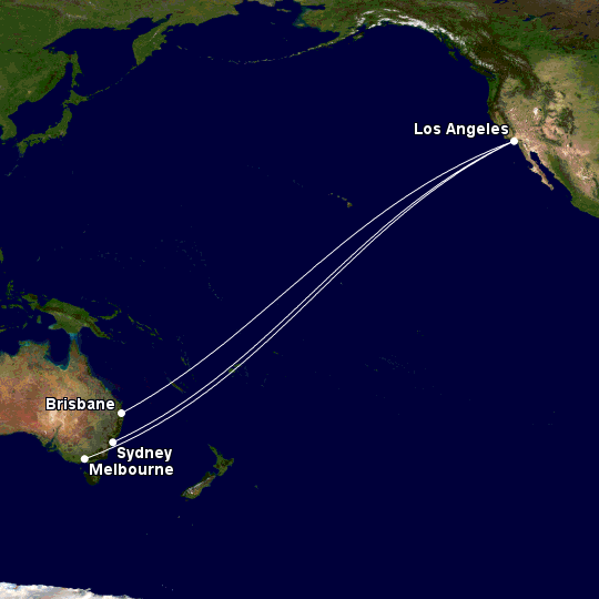 Virgin Australia 777 Routes October 2017