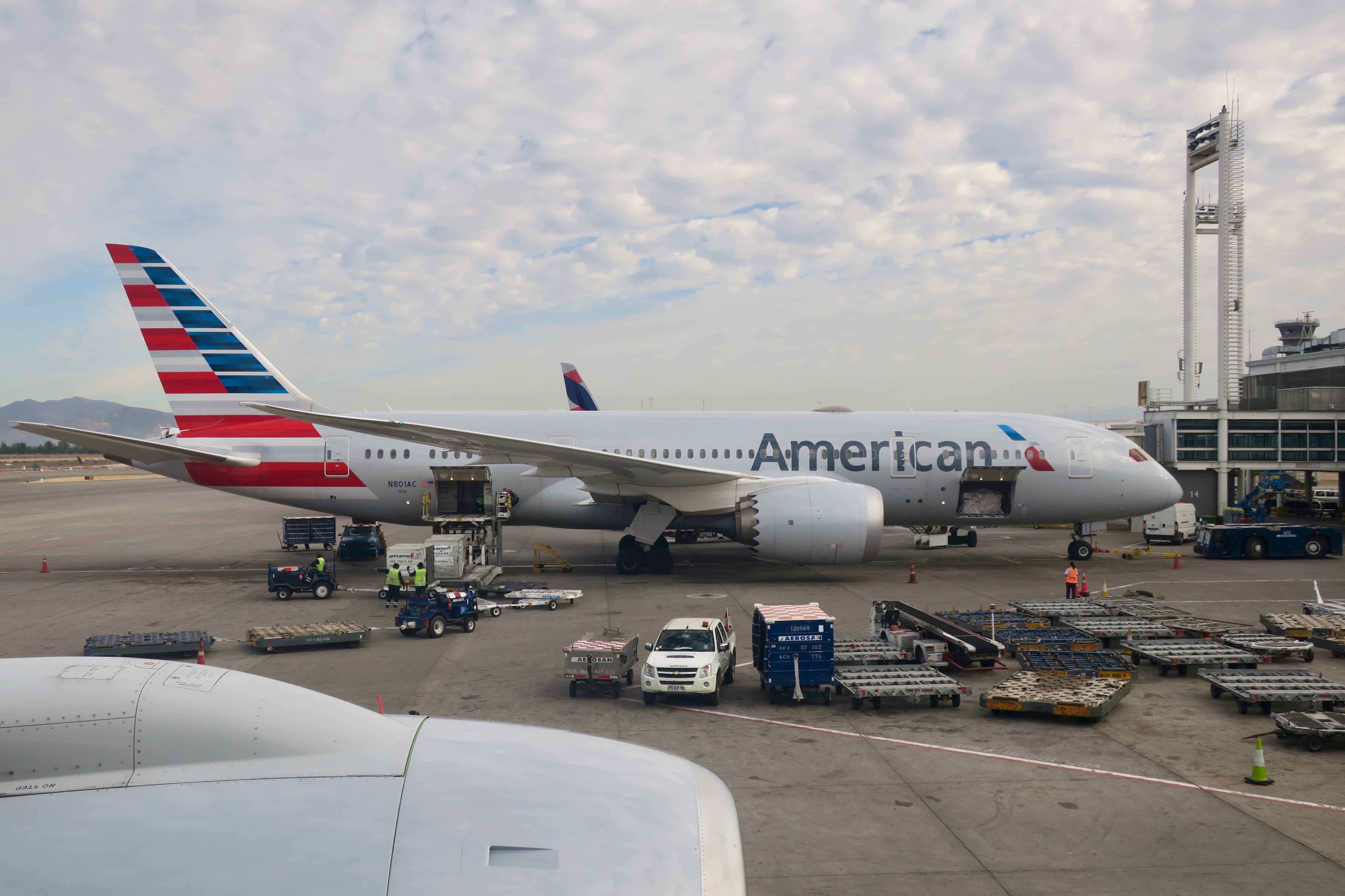 American Airlines plane on tarmac
