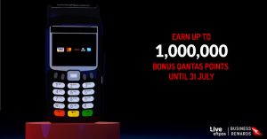 Earn up to 1 million bonus Qantas Points with Live eftpos black