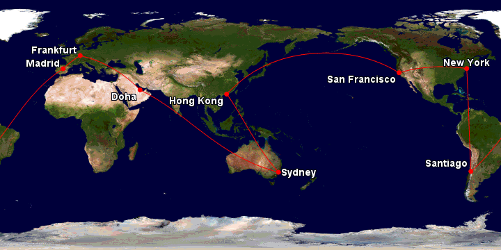 GCMap from Hong Kong to Frankfurt