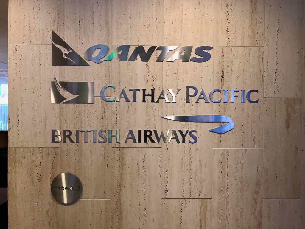 Qantas International Business Lounge Los Angeles entrance