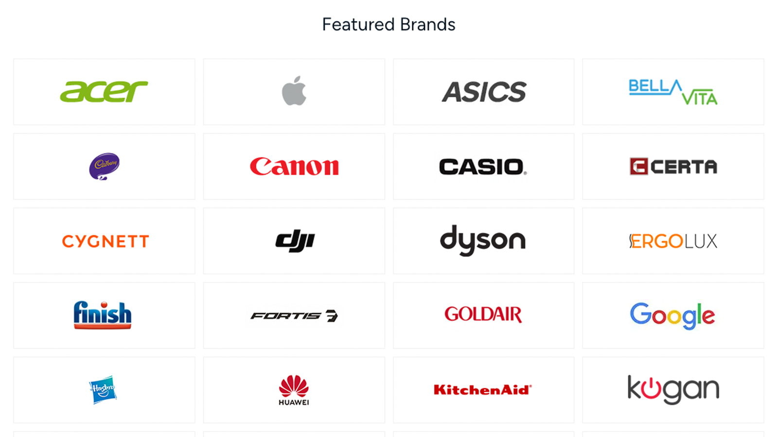 Brands on Kogan.com