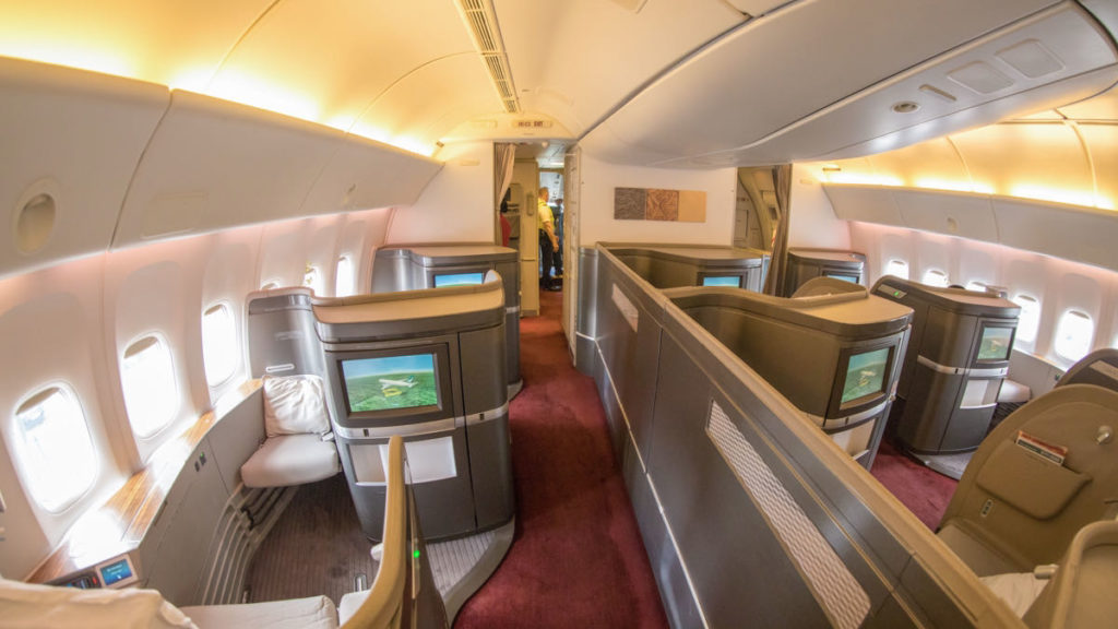 Cathay Pacific CX-777 First Class Cabin