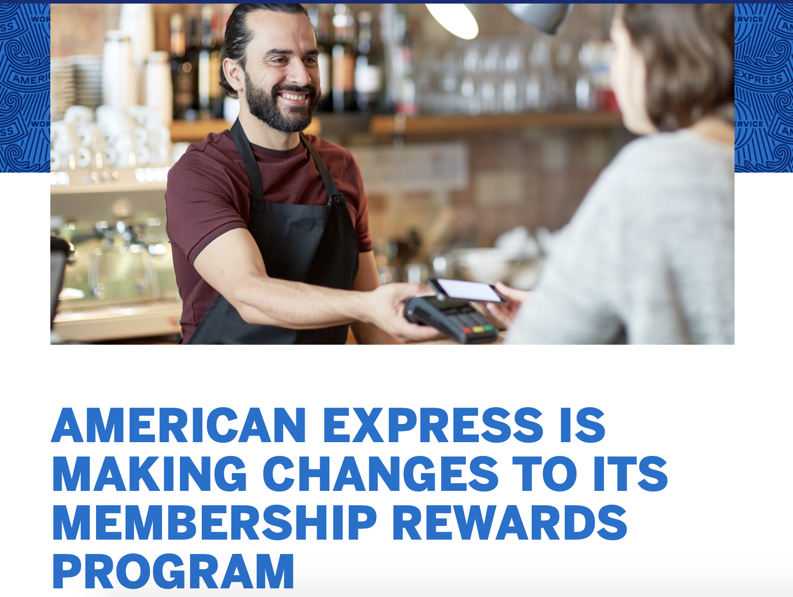 AMEX note to card members