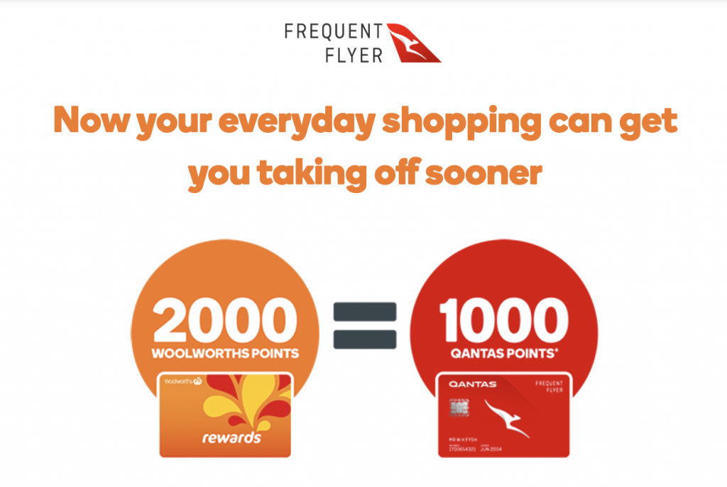 Qantas-Woolworths Rewards conversion rate