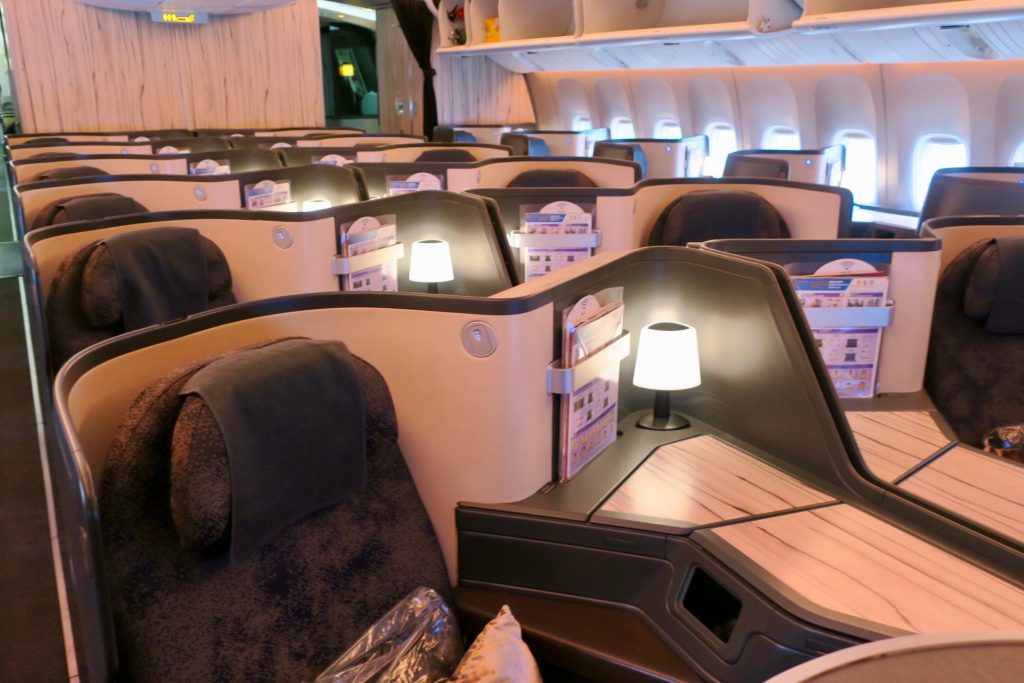 China Airlines 777-300ER Business Class cabin