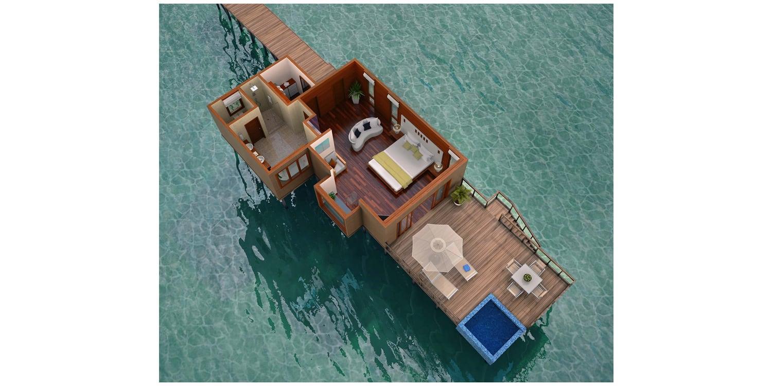 Conrad Rangali Maldives floor plan