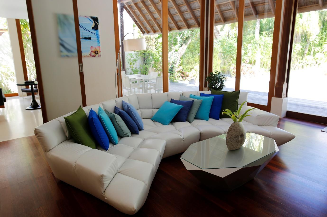 Conrad Rangali Maldives Beach Suite living area