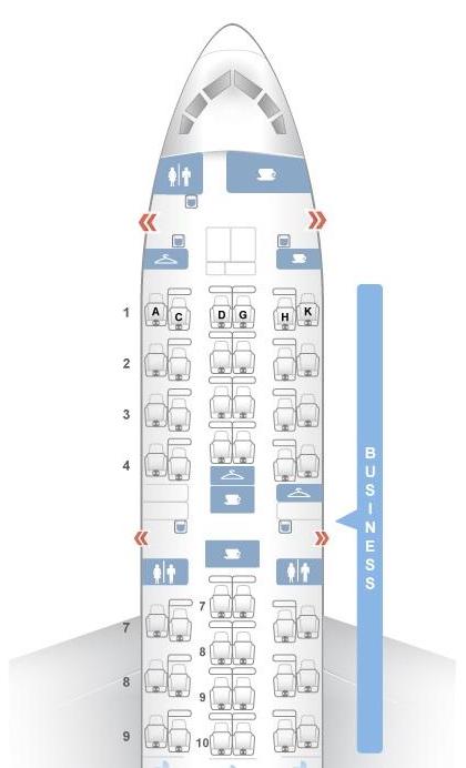 Japan Airlines 787 seat map