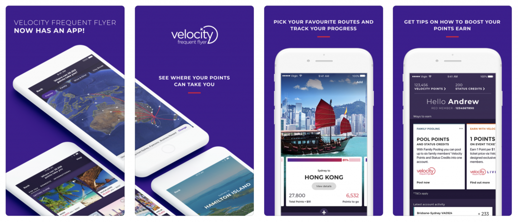 Velocity Mobile APP | Frequent Flyer Points