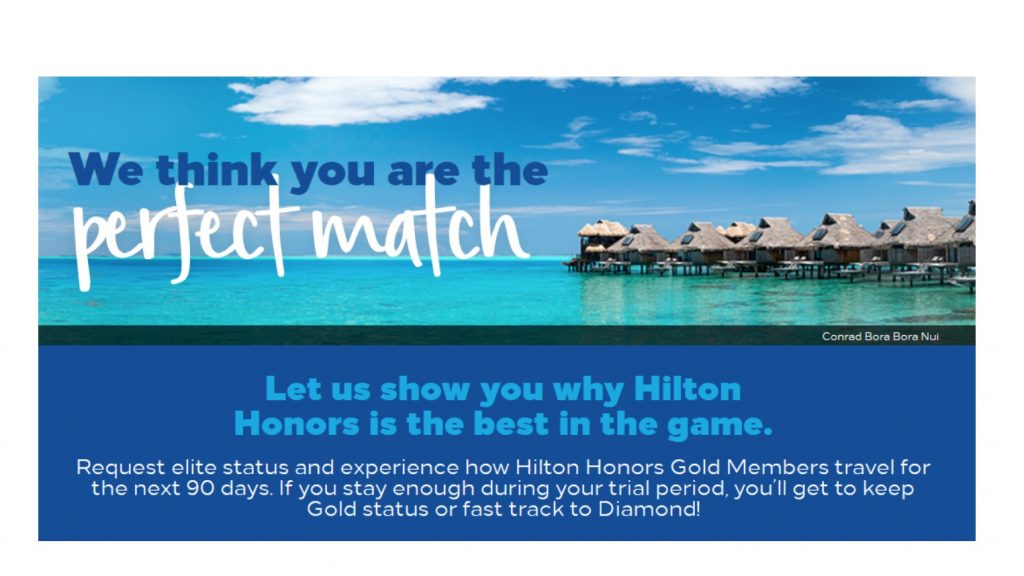 Hilton Honors Status Match