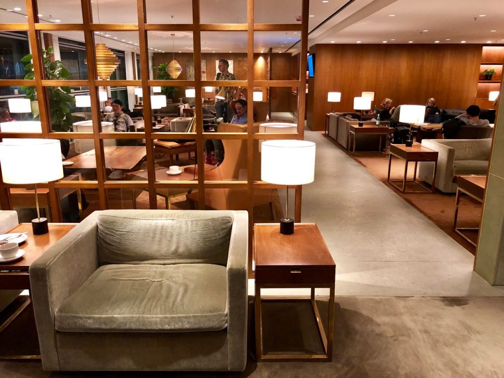 Cathay Pacific The Pier First Class Lounge seating