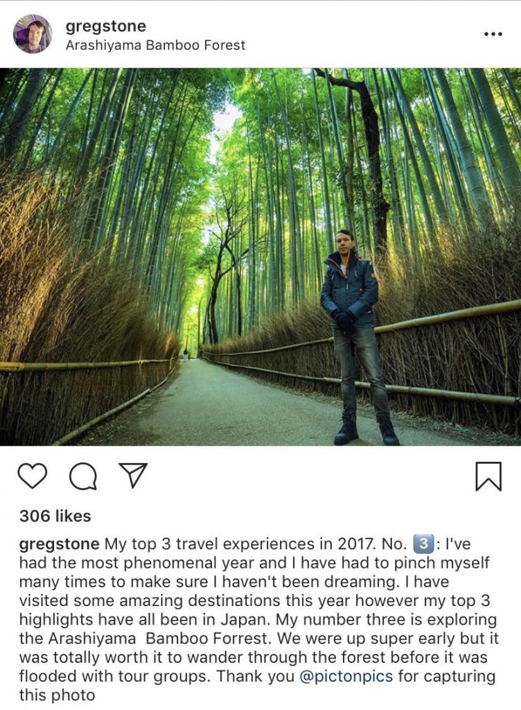 Greg Stone at Arashiyama Bamboo Forest Kyoto