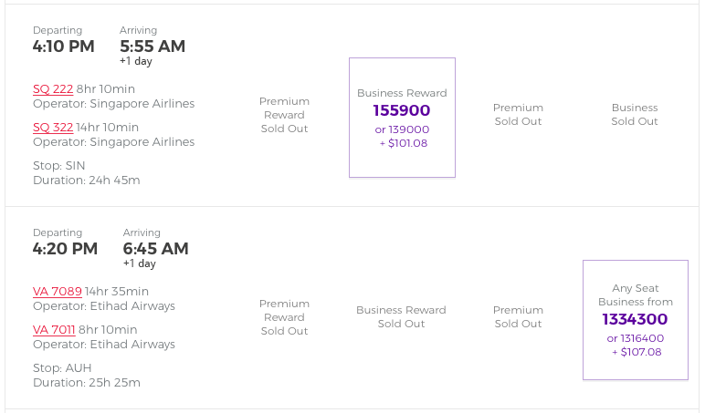Velocity booking points pay