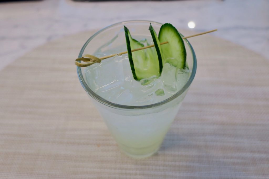 United Polaris Lounge SFO drink