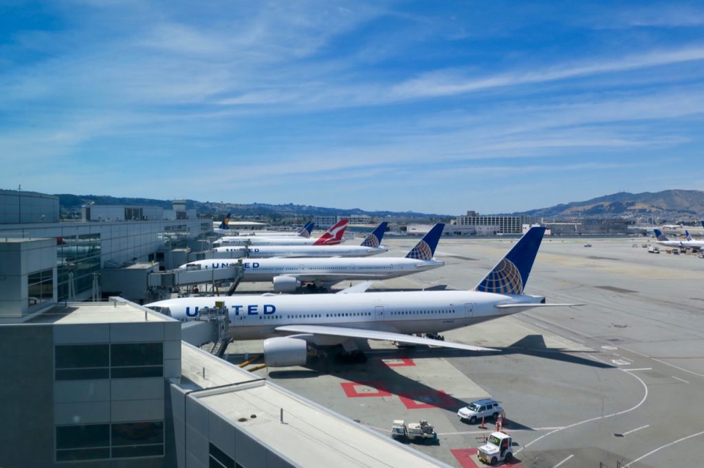 United Polaris Lounge SFO tarmac view