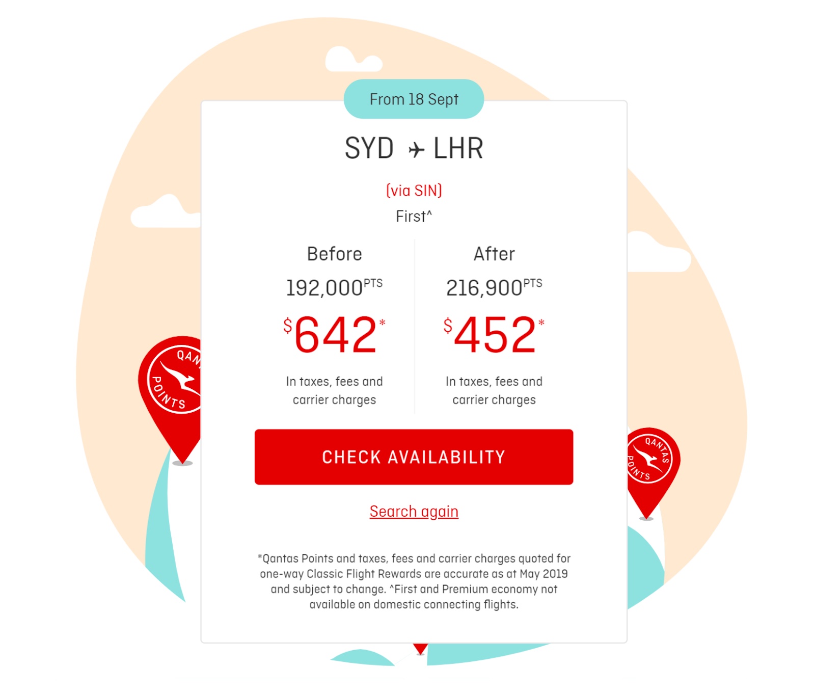 Qantas Surcharges