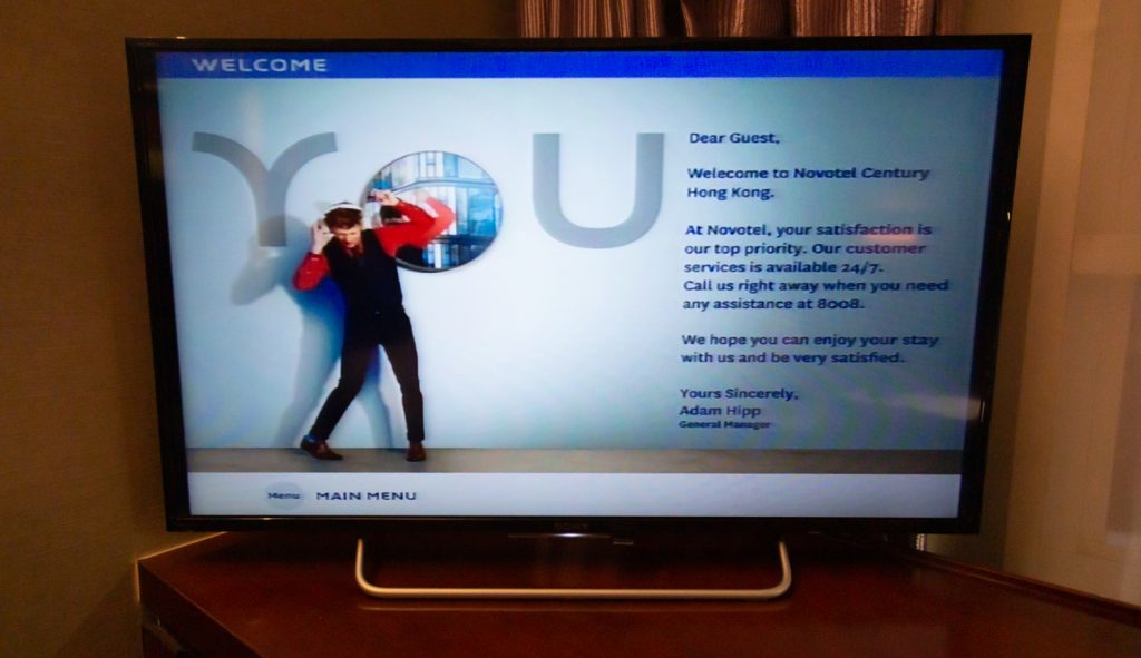 Novotel Century Hong Kong Executive Premier Room television