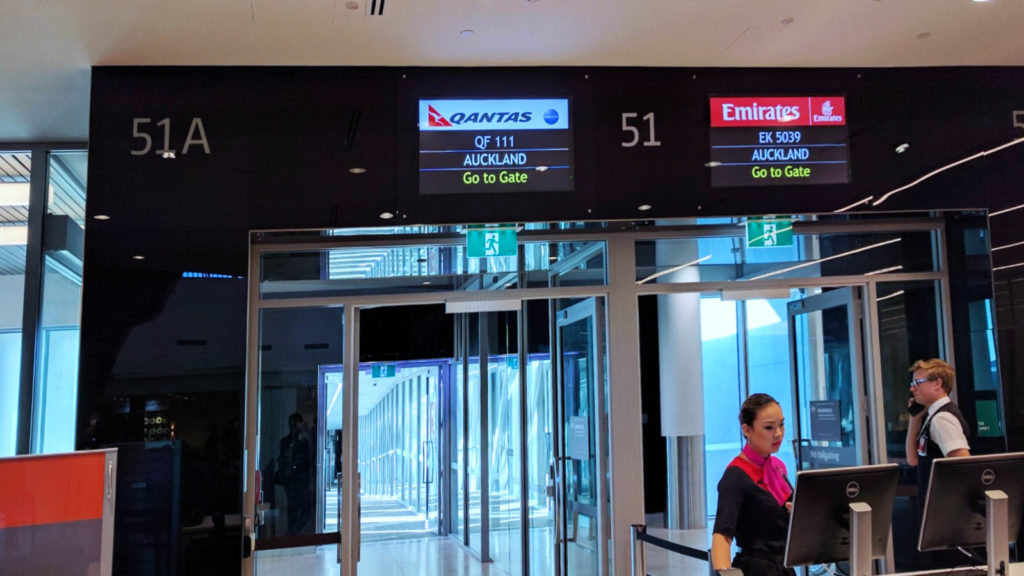 Qantas Perth to Auckland Boarding Gate