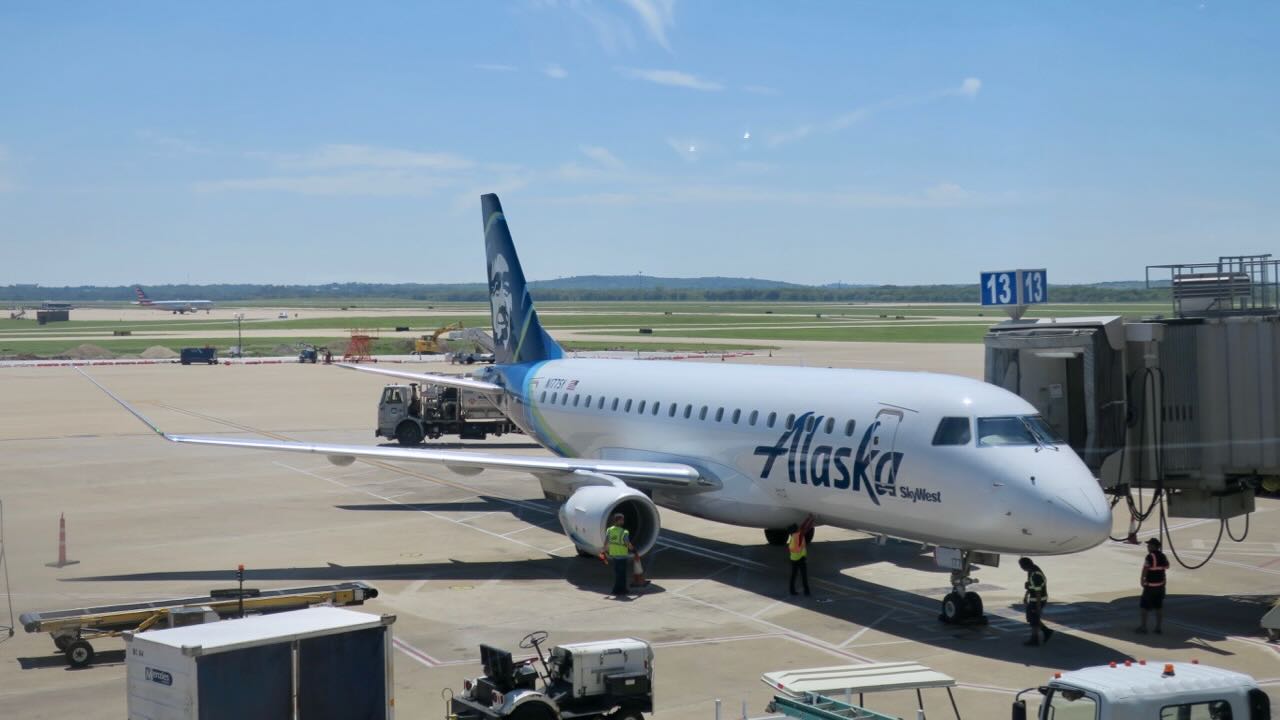 Alaska Airlines plane on tarmac