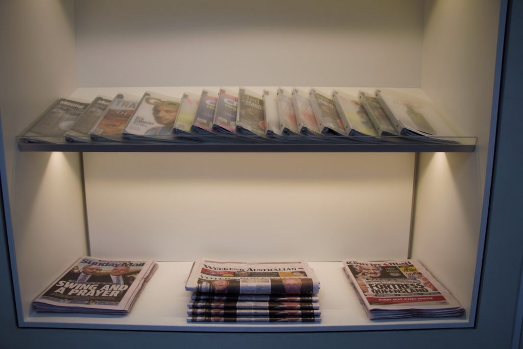 28 Qantas Lounge Mackay reading materials