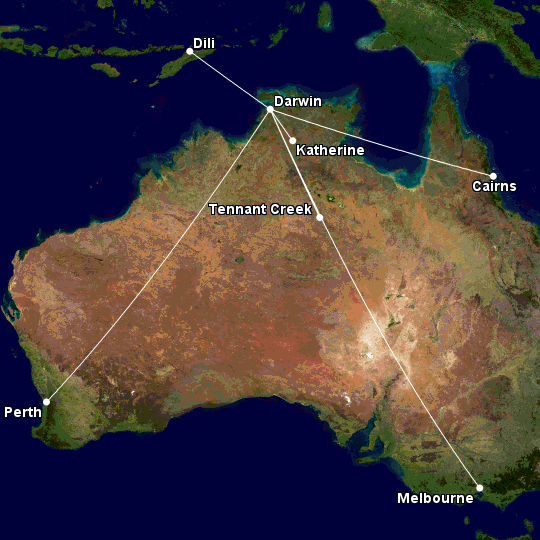 Airnorth sample routes