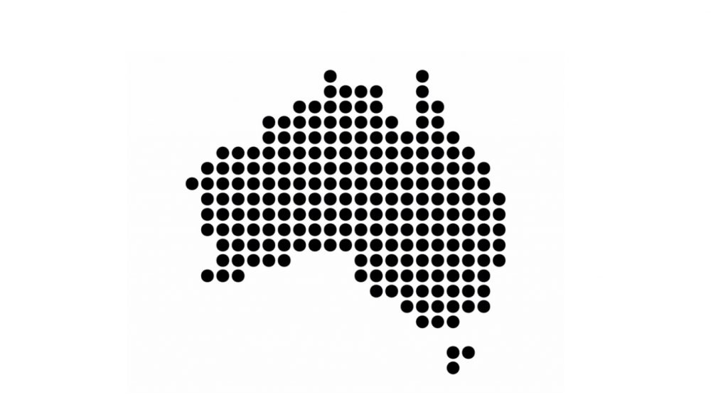 Australia shape dot | Point Hacks