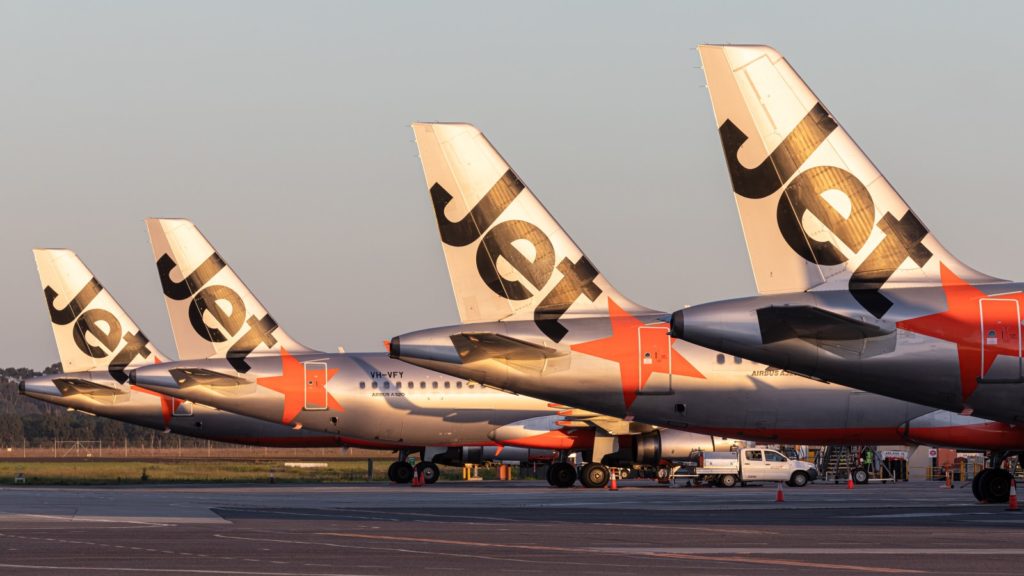 Jetstar plane tails