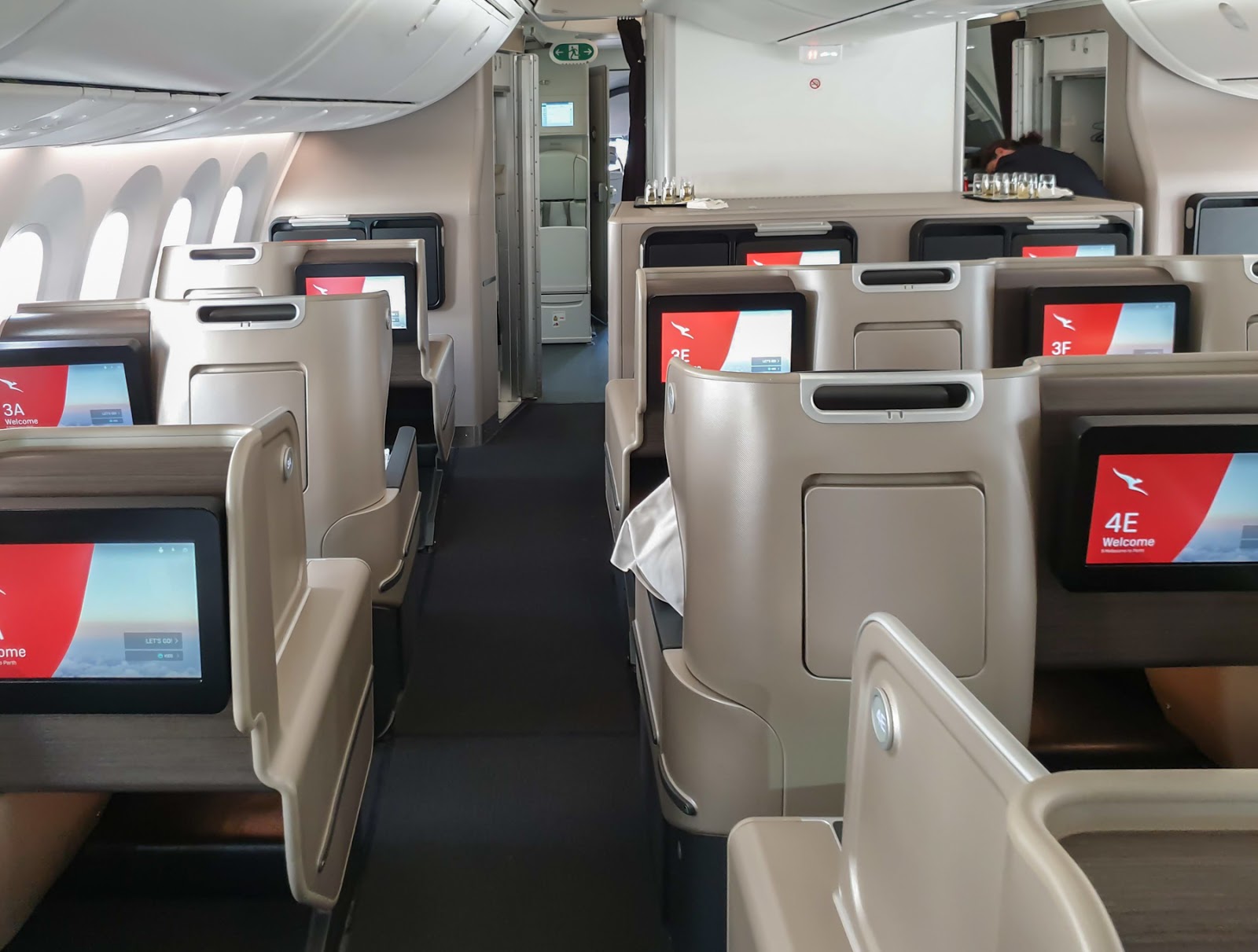 qantas staff travel business class